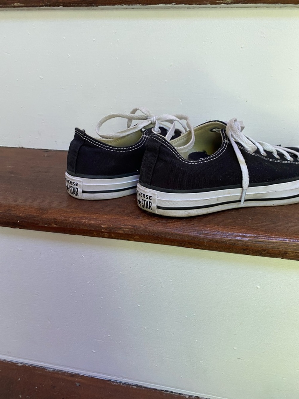 Converse Black and White Low-Top All Star Canvas Sneakers - Picture 5 of 9